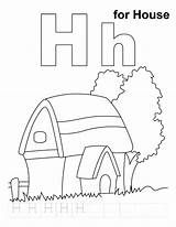 Coloring Pages House Letter Practice Kids Alphabet Preschool Color Worksheets Handwriting Printable Start Colouring Things Learning Sheets Print Kindergarten Toddlers sketch template