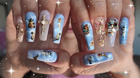 nails   month cherub angel nails youtube