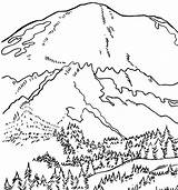 Gunung Pemandangan Montanhas Mewarnai Montanha Mountains Rainier Book Paud Marimewarnai Atividades Categorias sketch template