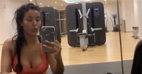 Stormzy S Ex Maya Jama Rocks Plunging Gym Wear For Hot And