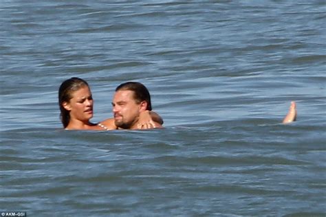 leonardo dicaprio confirms romance with nina agdal with beach pda daily mail online