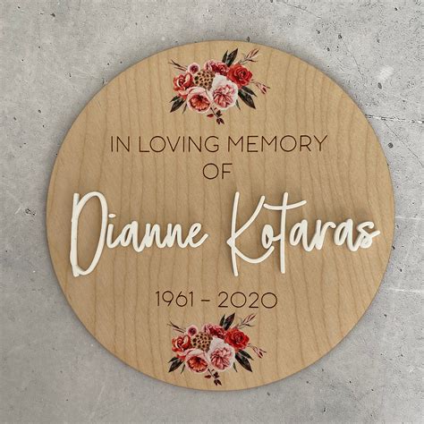 memory  plaque personalised memorial plaque memorial etsy