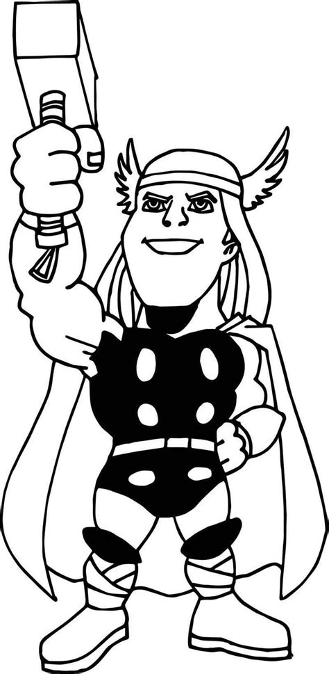 avengers thor coloring page