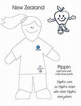 Rainbow Zealand Activities Colouring Ca Girl sketch template