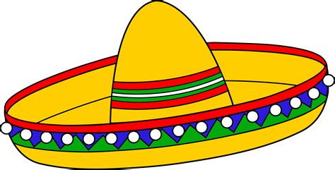 colorful mexican sombrero hat  clip art