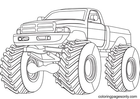 monster truck coloring pages coloring pages  kids  adults