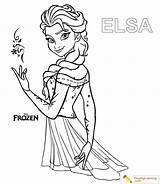 Elsa Coloring Kids sketch template