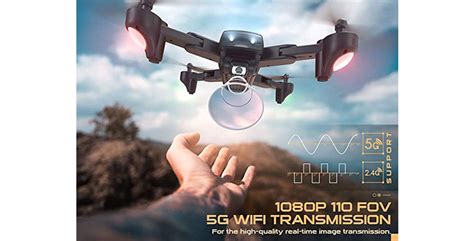 snaptain sp foldable fpv drone  gps gesture control wifi drone