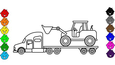 construction truck excavator truck coloring pages coloring book