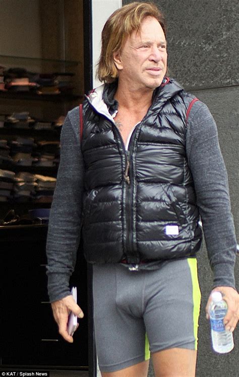Mickey Rourke Steps Out In A Pair Of Very Tight Crotch Hugging Gym