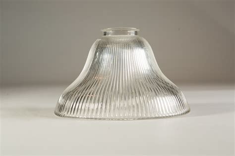 vintage holophane glass shade prismatic tempered light pendant
