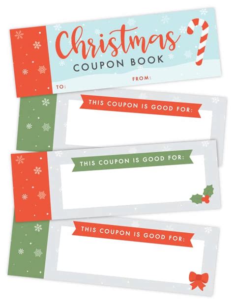 printable christmas coupon book  minute gift idea
