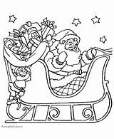 Coloring Santa Sheets Sleigh Pages Christmas Printable His Print Elves Activities Printing Help sketch template
