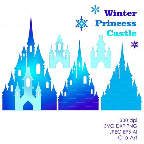 image  frozen castle silhouettes  snowflakes  top