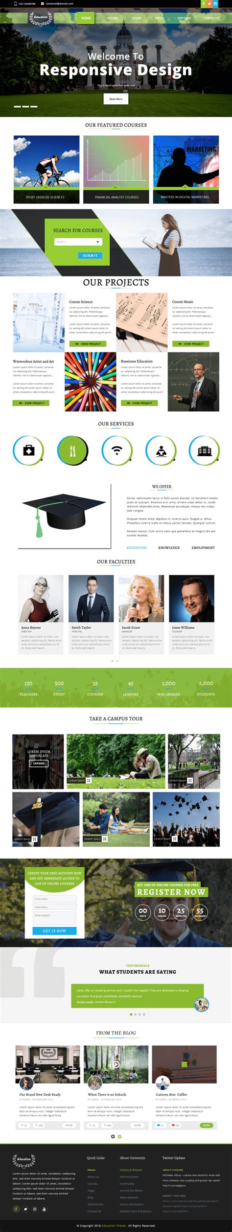education wordpress theme   education website