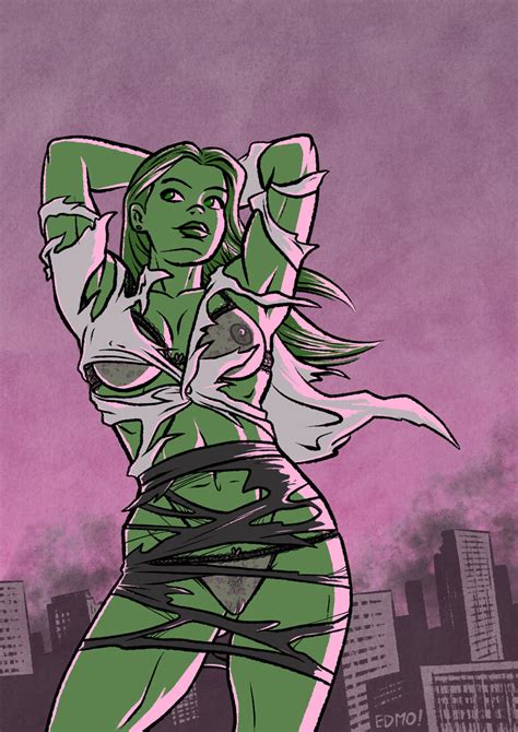 She Hulk By Eddiemonotone Hentai Foundry