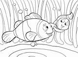 Ikan Nemo Gambar Mewarnai Lucu Buku Halaman Dan sketch template