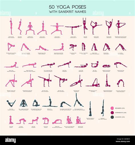 yoga posen strichmaennchen set vektor abbildung bild  alamy