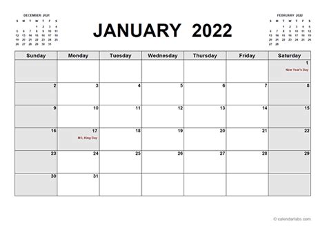 2022 printable calendar pdf free printable templates