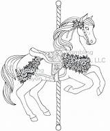 Coloring Merry Round Go Horse Getcolorings Pages Color Getdrawings sketch template