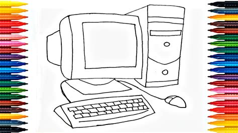 desktop coloring pages   draw computer drawing computer pages