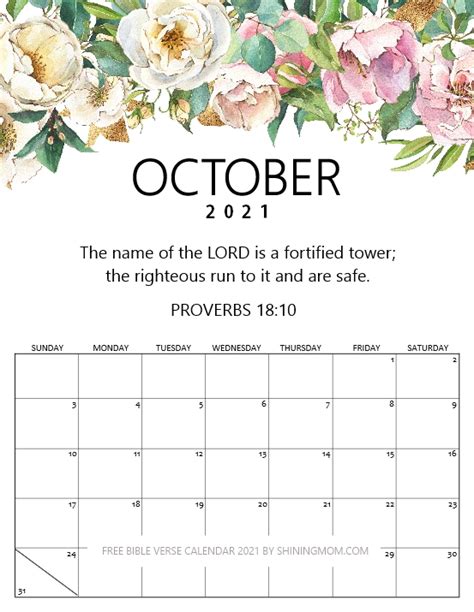 Free Bible Verse Calendar 2021 To Inspire You