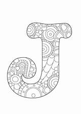 Letter Coloring Drawing Pages Alphabet Letters Etsy Funky Doodle Color Na Buchstabe Step Adult Projekty Ausmalen Cole Getdrawings Practice Colouring sketch template