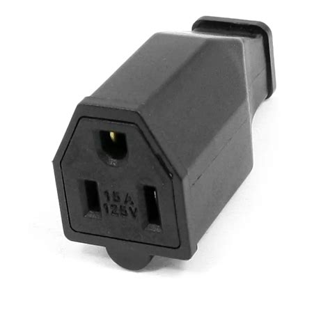 uxcell japan  grounding socket power cord connector black ac