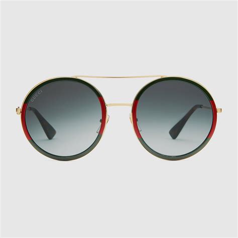 gucci round frame metal sunglasses metal sunglasses eyewear womens