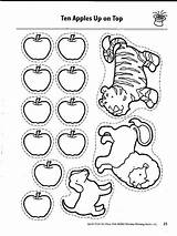 Apples Seuss Dr Preschool Activities Apple Ten Worksheet Book Kindergarten Crafts Books sketch template