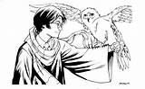 Owl Coloriage Quidditch Fluffy Dessin Colorier Colorat Colorir Coloring Artigo sketch template
