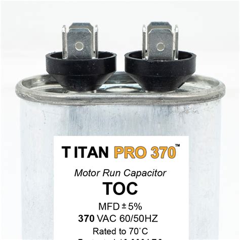 titan pro run capacitor  mfd  volt oval packard
