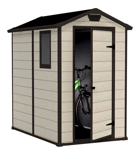 Keter Manor Apex Garden Storage Shed 4 X 6ft – Beige Brown 6215569