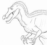 Baryonyx Coloring Jurassic sketch template