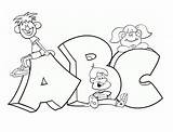 Abc Coloringonly sketch template