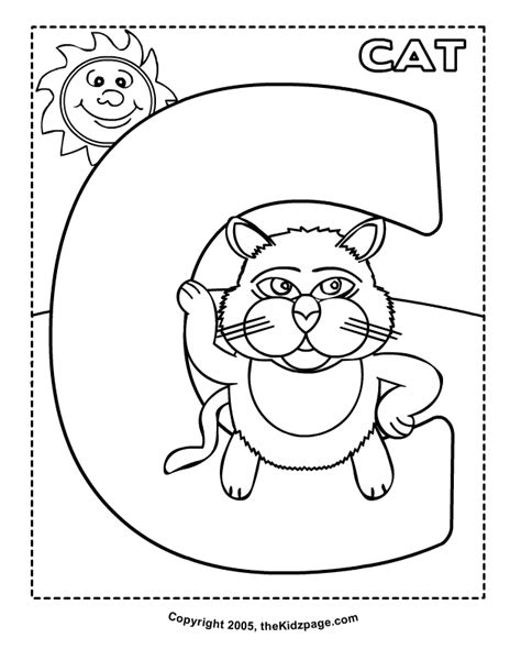 cat  coloring pages  kids printable colouring