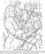 Coloring Pages Music Bach Pdf Musical Instrument Composer Getcolorings Printable Getdrawings sketch template