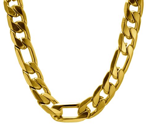 twobirch  mm figaro chain link necklace  men boys heavy  gold