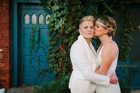 retro brooklyn lesbian wedding equally wed modern lgbtq weddings