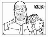 Thanos Guante sketch template