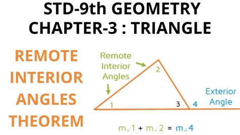 remote interior angles theorem std  geometry chapter
