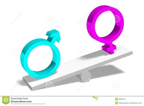 3d gender concept equality stock illustration image