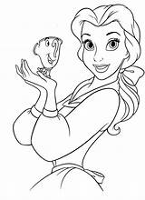 Belle Coloring Pages Disney Kids sketch template