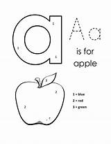 Alphabet Letter Worksheets Color Number Preschool Lowercase Letters Tracing Printable Apple Worksheet Coloring Abc Kids Numbers Printables Preschoolers Activities Toddlers sketch template