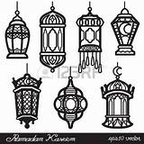 Ramadan Lantern Kareem Moroccan 123rf Lanternes Lanterne Mosque sketch template