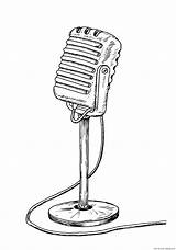 Microphone sketch template