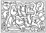 Printable Pages Coloring Tweens Getcolorings Graffiti Words Color sketch template