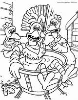 Chicken Run Coloring Pages Cartoon Color Printable Character Sheets Kids Book Found Characters Sheet sketch template