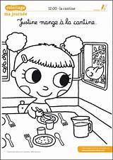 Cantine Coloriages Imprimer Journée Maternelle Enfant Nathan Illustratrice Kyprianou Scolaire Printemps Garcon Activites Repas école Mais sketch template