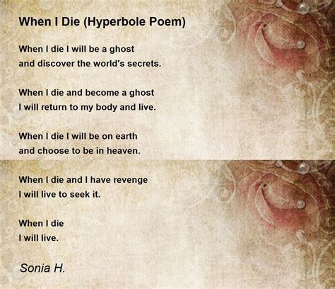 die hyperbole poem poem  sonia  poem hunter